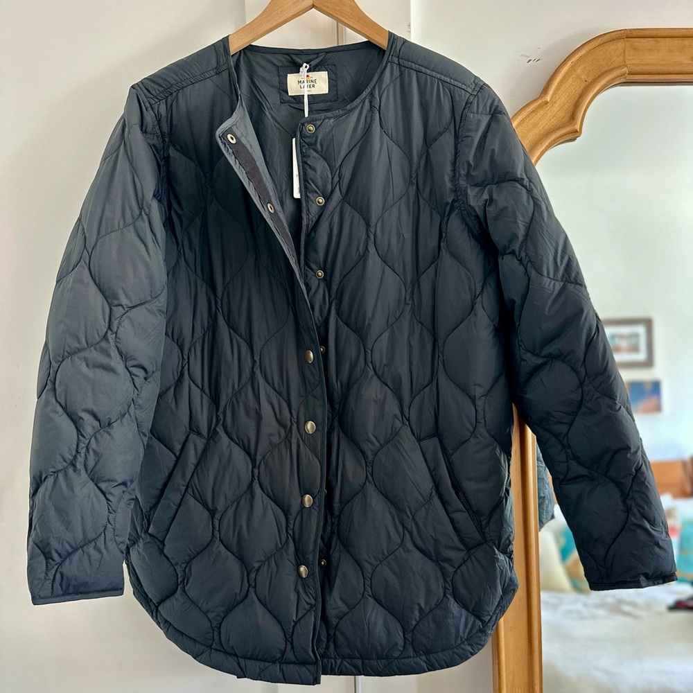 NWT Marine Layer Black Quilted Puffer Jacket - S